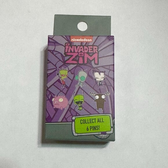 Invader Zim Characters Blind Pin COMPLETE SET OF 6 New Open Box - Picture 3 of 15